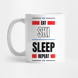 Eat Sleep Ski Repeat Mug